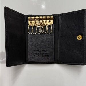 Vintage Black Key Holder with Gold Accents